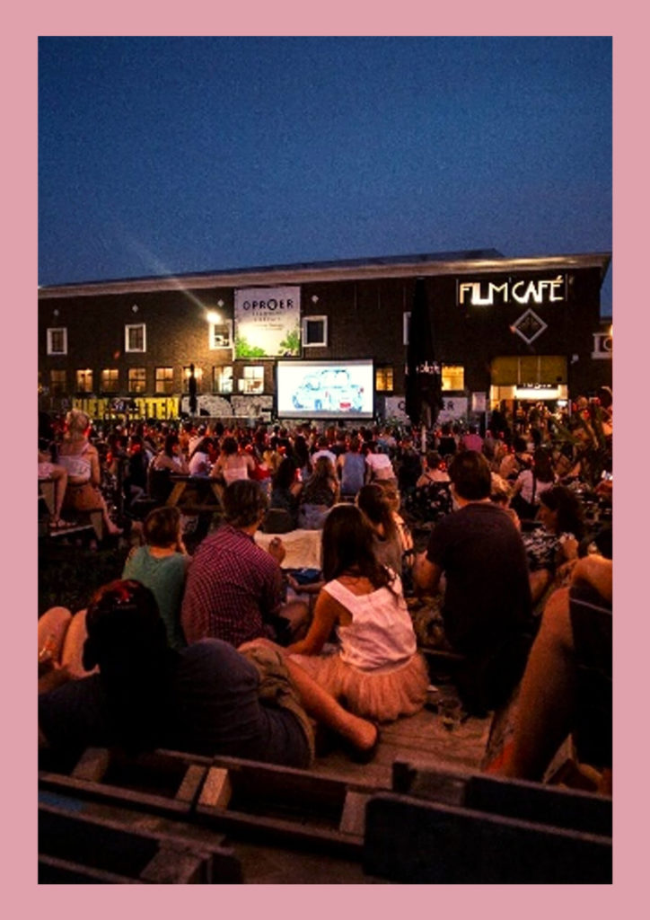 Outdoor movie at the Filmcafé